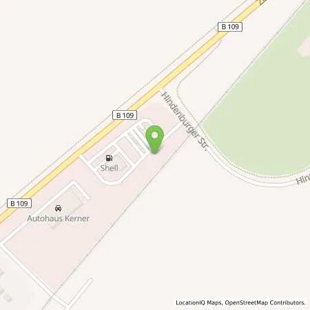 Standortübersicht der Tankstelle Shell Templin Zehdenicker Str 33 in 17268 Templin