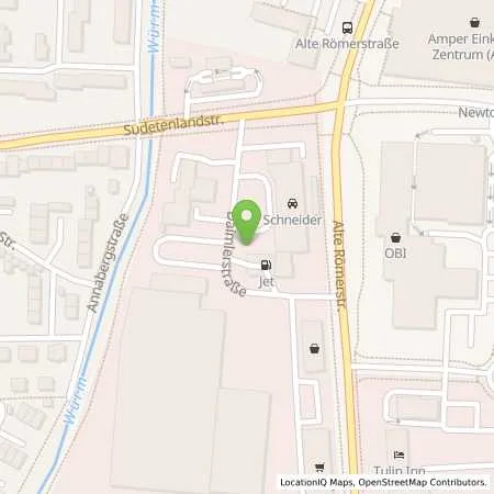 Standortübersicht der Tankstelle JET DACHAU DAIMLERSTR. 1 in 85221 DACHAU