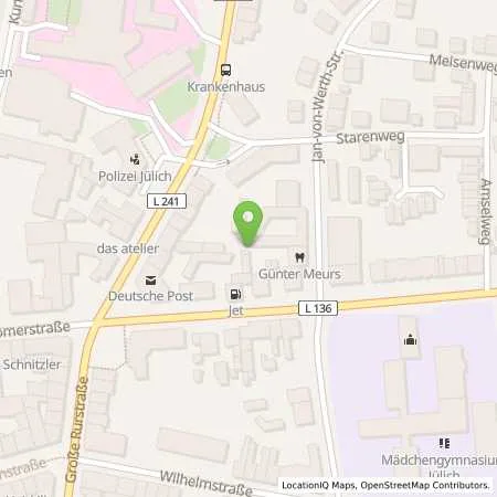 Standortübersicht der Tankstelle JET JUELICH ROEMER STR. 17 in 52428 JUELICH