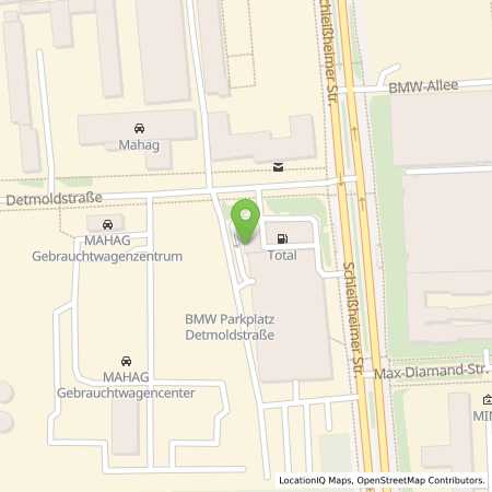 Standortübersicht der Benzin-Super-Diesel Tankstelle: TotalEnergies Muenchen in 80935, Muenchen