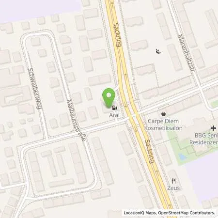 Standortübersicht der Tankstelle Aral Tankstelle in 38118 Braunschweig