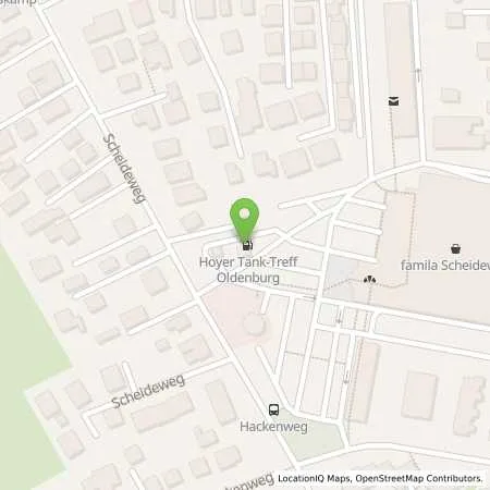 Standortübersicht der Tankstelle Oldenburg in 26127 Oldenburg