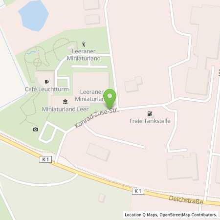 Standortübersicht der Benzin-Super-Diesel Tankstelle: EC Tankstelle Büttner Leer in 26789, Leer