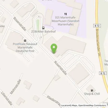 Standortübersicht der Tankstelle Shop & Chill in 26529 Marienhafe