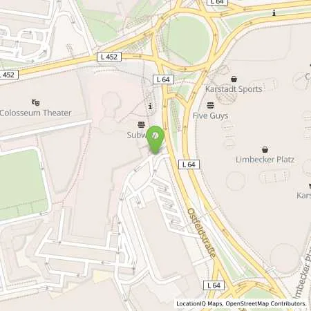 Standortübersicht der Tankstelle JET ESSEN OSTFELDSTR. 9 in 45127 ESSEN