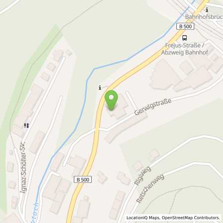 Standortübersicht der Benzin-Super-Diesel Tankstelle: Esso Tankstelle in 78098, TRIBERG