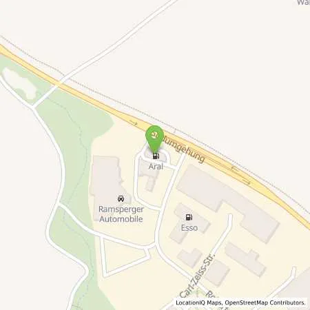 Standortübersicht der Tankstelle Aral Tankstelle in 72622 Nürtingen