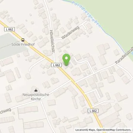 Standortübersicht der Tankstelle Fricke in 44289 Dortmund