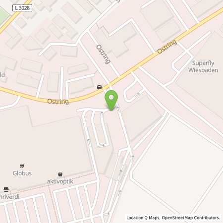 Standortübersicht der Benzin-Super-Diesel Tankstelle: Supermarkt-Tankstelle WIESBADEN OSTRING 2 in 65205, WIESBADEN
