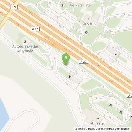 Standortübersicht der Tankstelle TANKSTELLE GOLDBACH SUED in 27299 LANGWEDEL