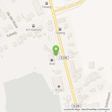 Standortübersicht der Tankstelle Aral Tankstelle in 58239 Schwerte