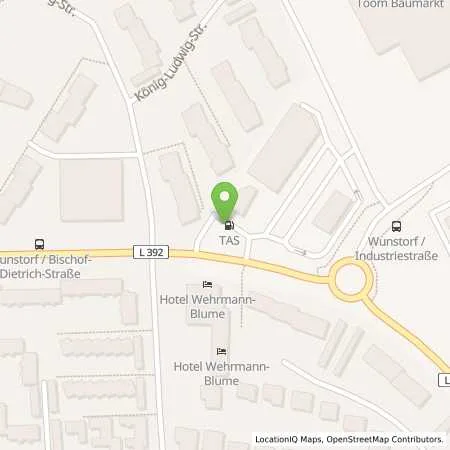 Standortübersicht der Tankstelle TAS Wunstorf in 31515 Wunstorf