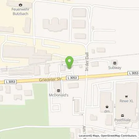 Standortübersicht der Tankstelle TotalEnergies Butzbach in 35510 Butzbach