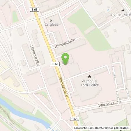 Standortübersicht der Tankstelle JET OSNABRUECK HANSASTR. 41E - in 49090 OSNABRUECK