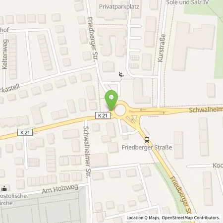 Standortübersicht der Tankstelle Esso Tankstelle in 61231 BAD NAUHEIM