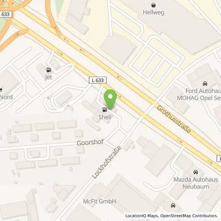 Standortübersicht der Tankstelle Shell Gelsenkirchen Grothusstr. 23 in 45881 Gelsenkirchen