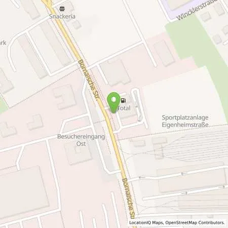 Standortübersicht der Tankstelle TotalEnergies Leipzig in 04279 Leipzig