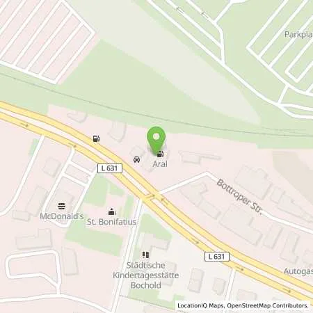 Standortübersicht der Tankstelle Aral Tankstelle in 45356 Essen