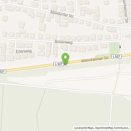 Standortübersicht der Tankstelle BIRKENHEIDE - MANNHEIMER STR. 2 in 67134 Birkenheide