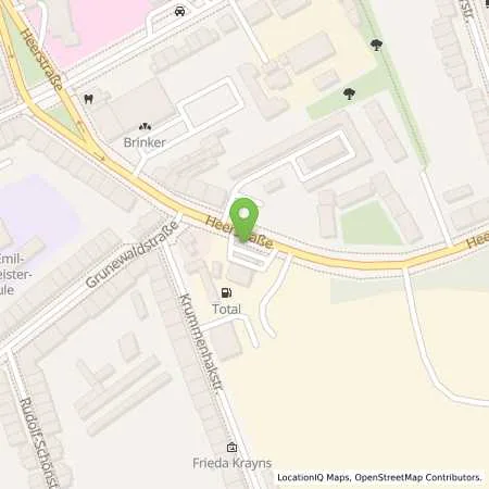 Standortübersicht der Tankstelle TotalEnergies Duisburg in 47053 Duisburg