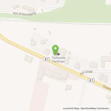 Standortübersicht der Tankstelle Burkhardt Hartinger in 34414 Warburg
