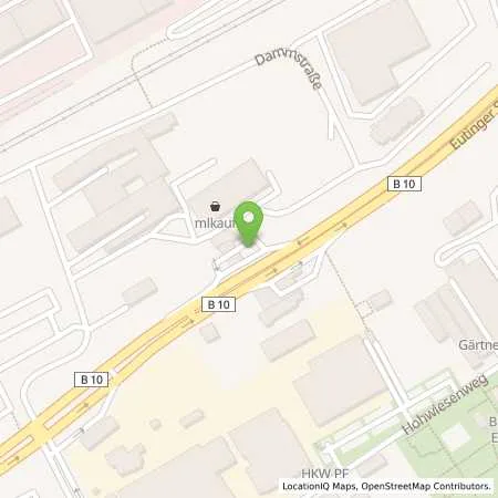 Standortübersicht der Tankstelle JET PFORZHEIM EUTINGER STR. 85 in 75175 PFORZHEIM