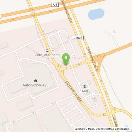 Standortübersicht der Tankstelle Aral Tankstelle in 07546 Gera