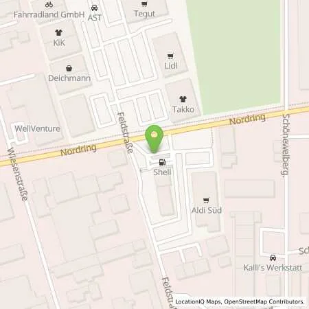 Standortübersicht der Tankstelle Shell Griesheim Nordring 19 in 64347 Griesheim