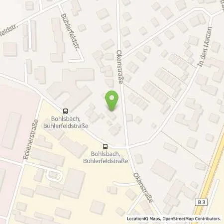 Standortübersicht der Tankstelle JET OFFENBURG OKENSTR. 76 in 77652 OFFENBURG