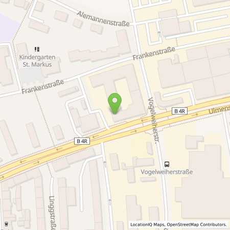 Standortübersicht der Benzin-Super-Diesel Tankstelle: Aral Tankstelle in 90443, Nürnberg