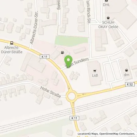 Standortübersicht der Tankstelle Aral Tankstelle in 59302 Oelde