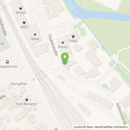 Standortübersicht der Tankstelle Tankpunkt Lauda in 97922 Lauda-Königshofen