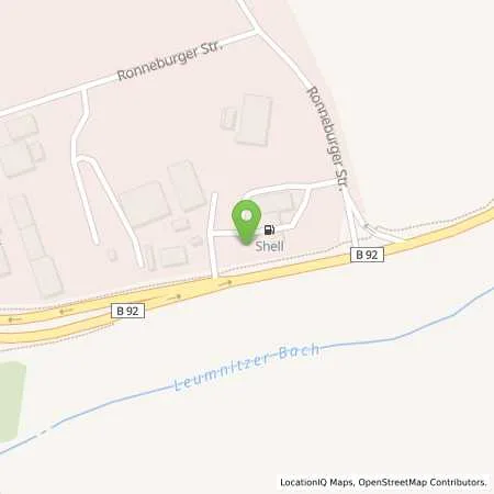 Standortübersicht der Tankstelle Shell Gera Ronneburger Str. 59 in 07546 Gera