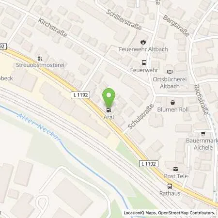 Standortübersicht der Tankstelle Aral Tankstelle in 73776 Altbach