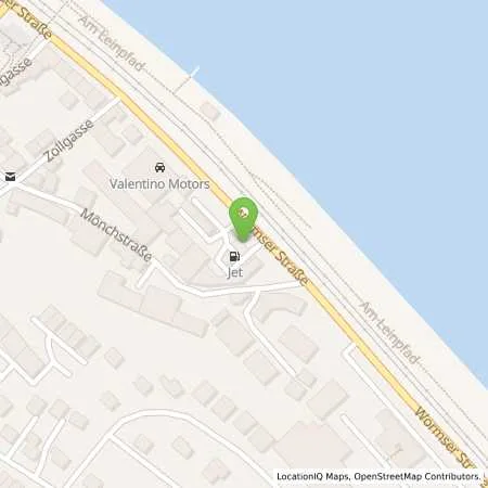 Standortübersicht der Tankstelle JET MAINZ WORMSER STR. 135 in 55130 MAINZ