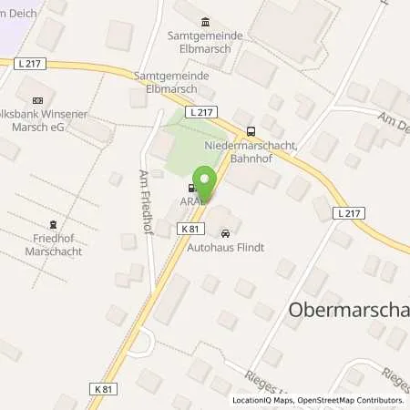 Standortübersicht der Tankstelle Aral Tankstelle in 21436 Marschacht