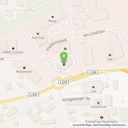 Standortübersicht der Tankstelle Autohaus Kemper GmbH in 55442 Stromberg