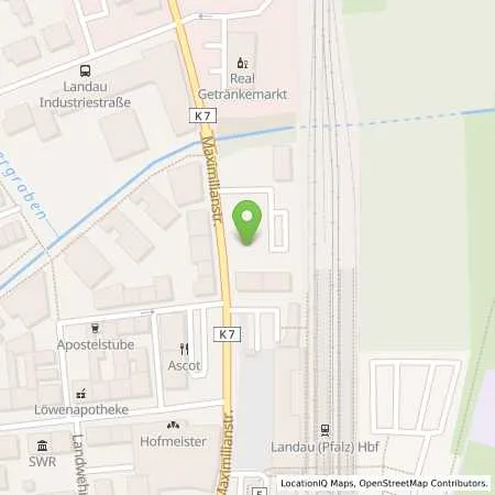 Standortübersicht der Tankstelle JET LANDAU MAXIMILIANSTR. 15 in 76829 LANDAU