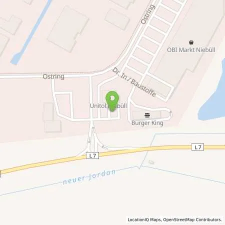 Standortübersicht der Tankstelle Tankstelle in 25899 Niebüll