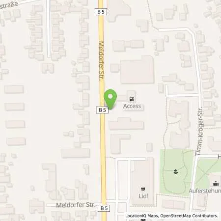 Standortübersicht der Tankstelle Access Heide in 25746 Heide