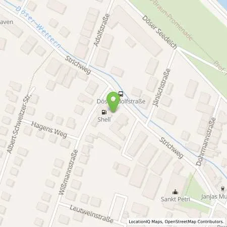 Standortübersicht der Tankstelle Shell Cuxhaven Strichweg 50 in 27472 Cuxhaven