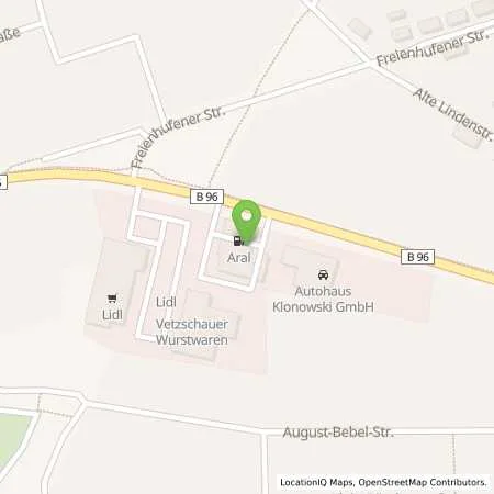 Standortübersicht der Tankstelle Aral Tankstelle in 01983 Großräschen