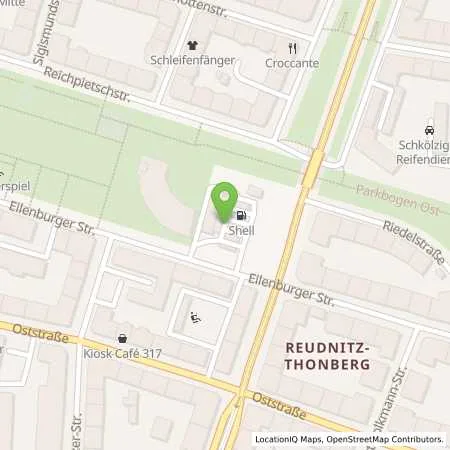 Standortübersicht der Tankstelle Shell Leipzig Eilenburger Str. 21 A in 04317 Leipzig