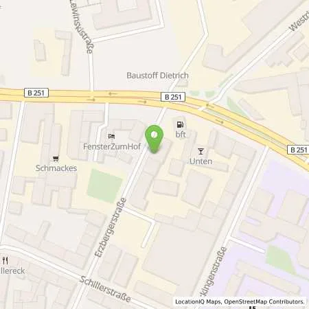 Standortübersicht der Tankstelle Guenther Tank in 34117 Kassel