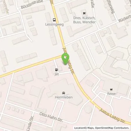 Standortübersicht der Tankstelle JET BAYREUTH JUSTUS-LIEBIG-STR. 45 in 95447 BAYREUTH