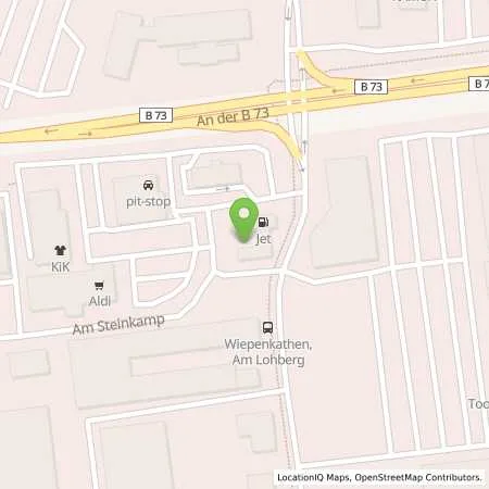 Standortübersicht der Tankstelle JET STADE AM STEINKAMP 1 in 21684 STADE