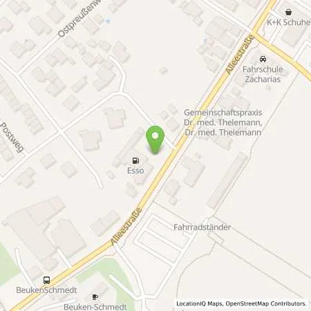 Standortübersicht der Tankstelle Esso Tankstelle in 33790 HALLE