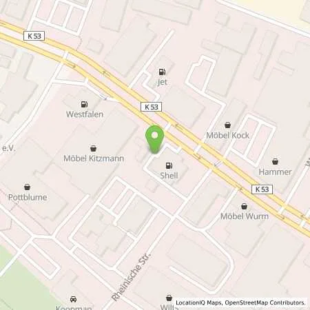 Standortübersicht der Tankstelle Shell Osnabrueck Hannoversche Str. 30 in 49084 Osnabrueck