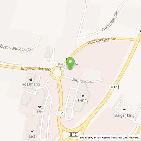 Standortübersicht der Tankstelle Shell Hutthurm Am Kreisel 4 in 94116 Hutthurm