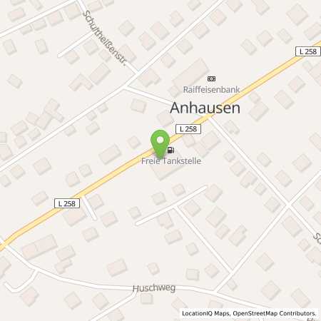 Standortübersicht der Benzin-Super-Diesel Tankstelle: T Anhausen in 56584, Anhausen